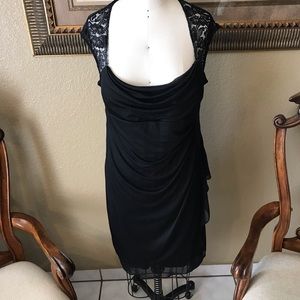 Black Lace-Sleeved dress